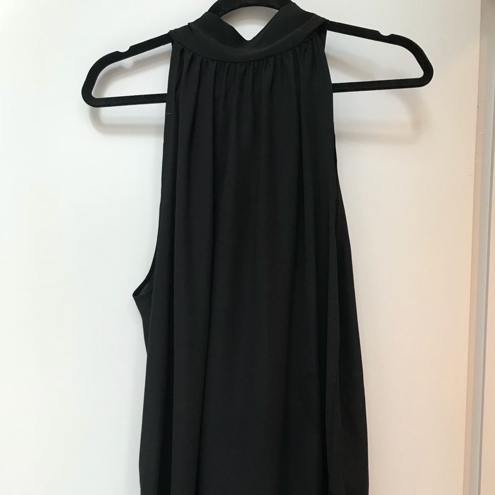 Sexy black sleeveless top